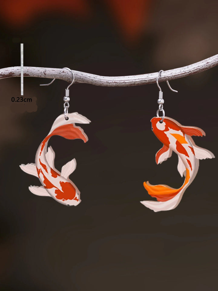 Boucle d'Oreilles Japonaise Carpe Koi Chic