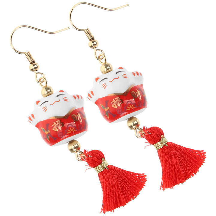 Boucles d’Oreilles Japonaises Maneki Neko de qualité
