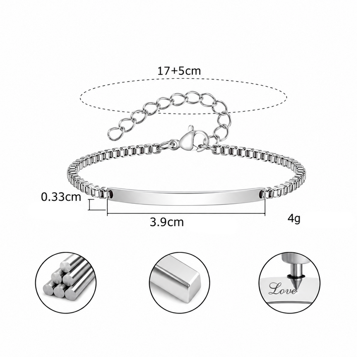 Bracelet Gourmette Japonais Personnalisé chic