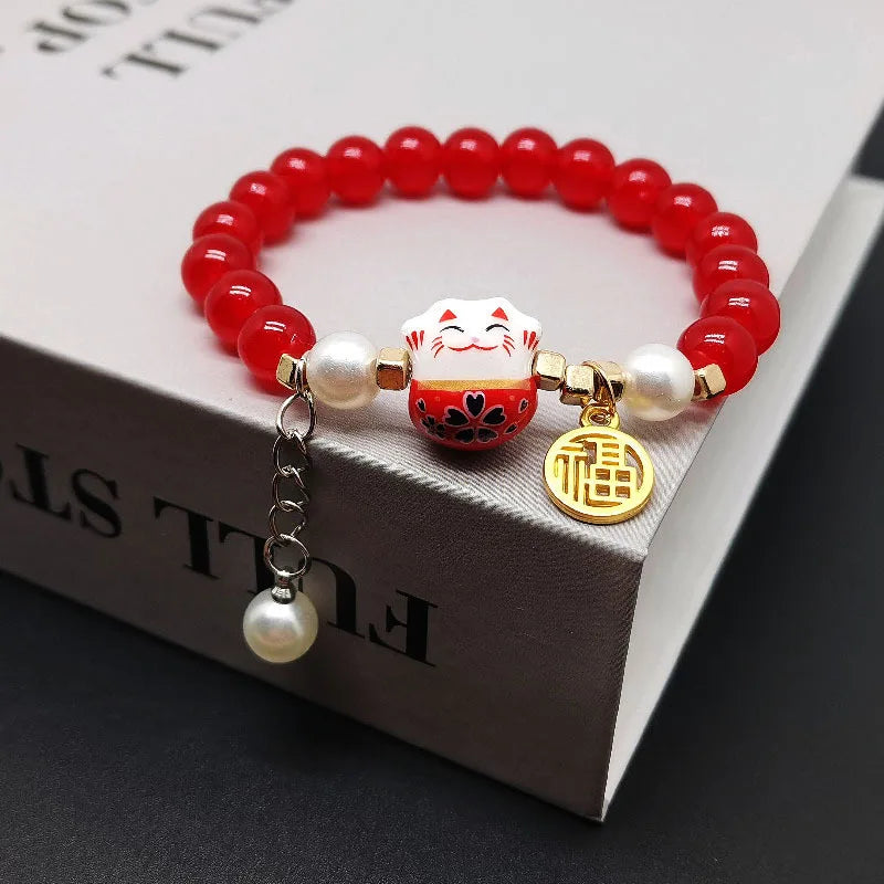 Bracelet Japonais Chat perlé