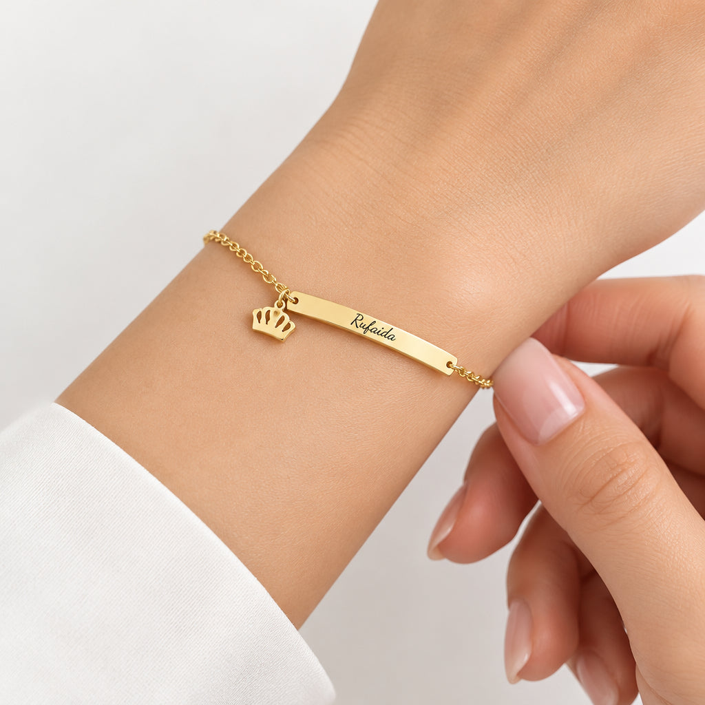 Bracelet Japonais Fin Personnalisé Couronne unique