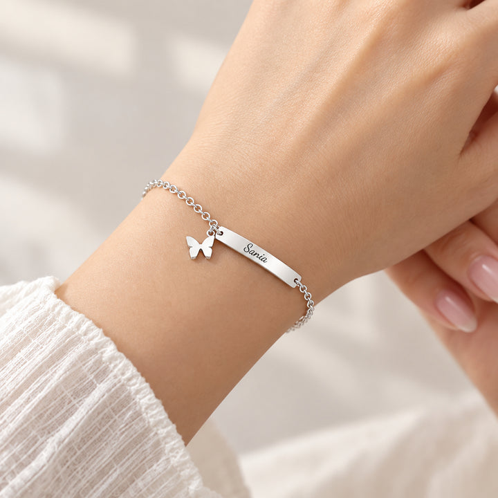 Bracelet Japonais Fin Personnalisé Papillon