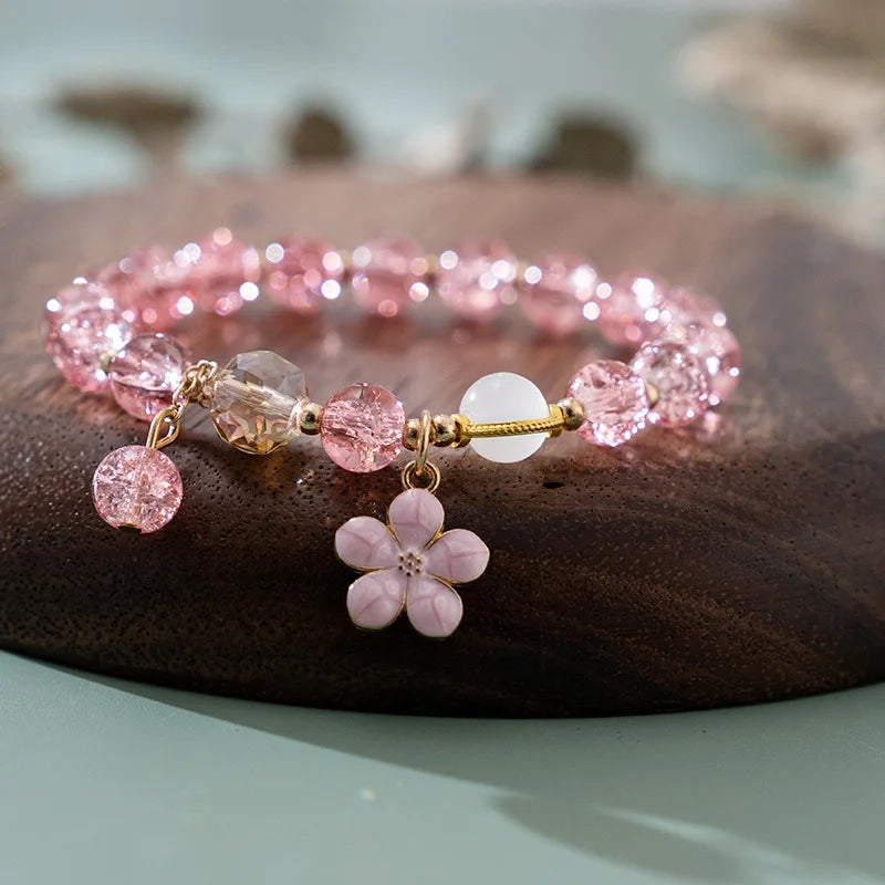 Bracelet Japonais Perles Cristal Sakura