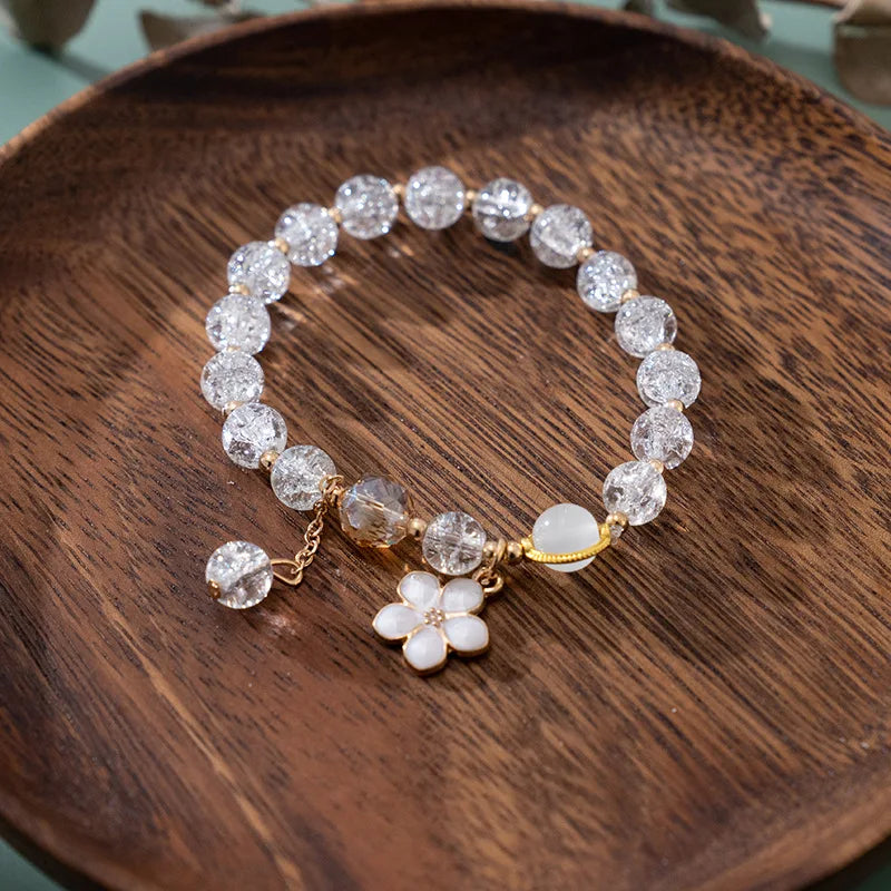 Bracelet Japonais Perles Cristal Sakura Charmant