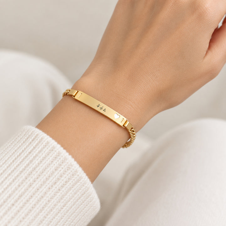Bracelet Japonais gravé personnalisé symbolique
