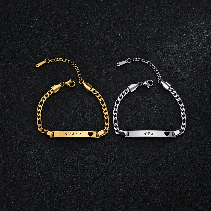 Bracelet Japonais gravé personnalisé unique