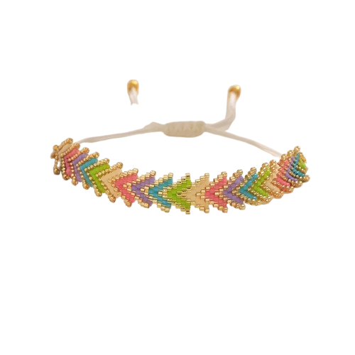 Bracelet Miyuki Point de brique coloré
