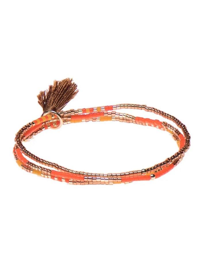 Bracelet Miyuki Rouge élégant