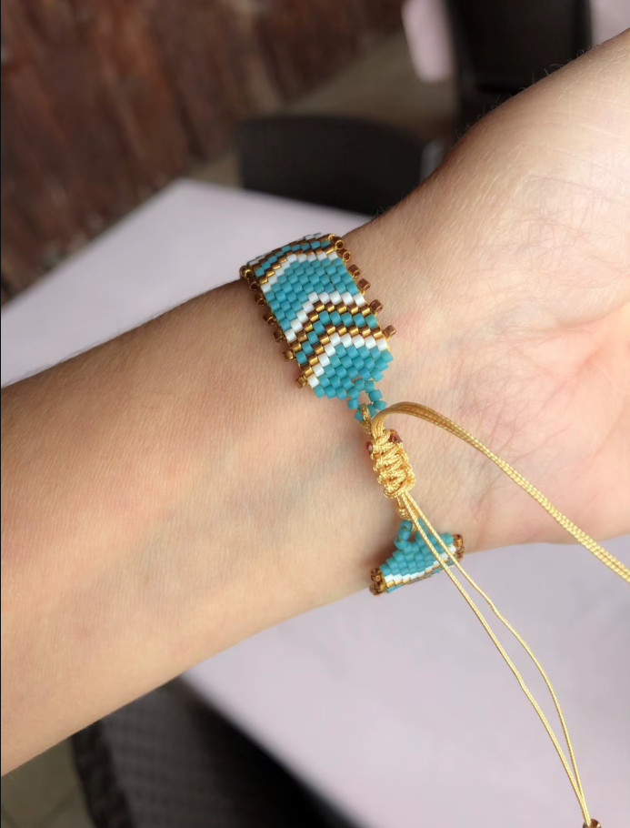 Bracelet Miyuki Tila Chevrons design