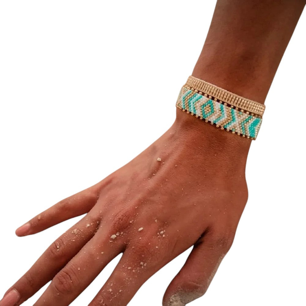 Bracelet Miyuki Tila Chevrons stylé