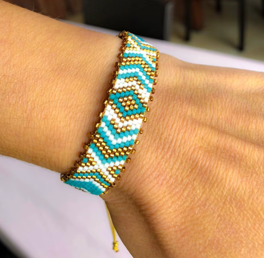 Bracelet Miyuki Tila Chevrons unique