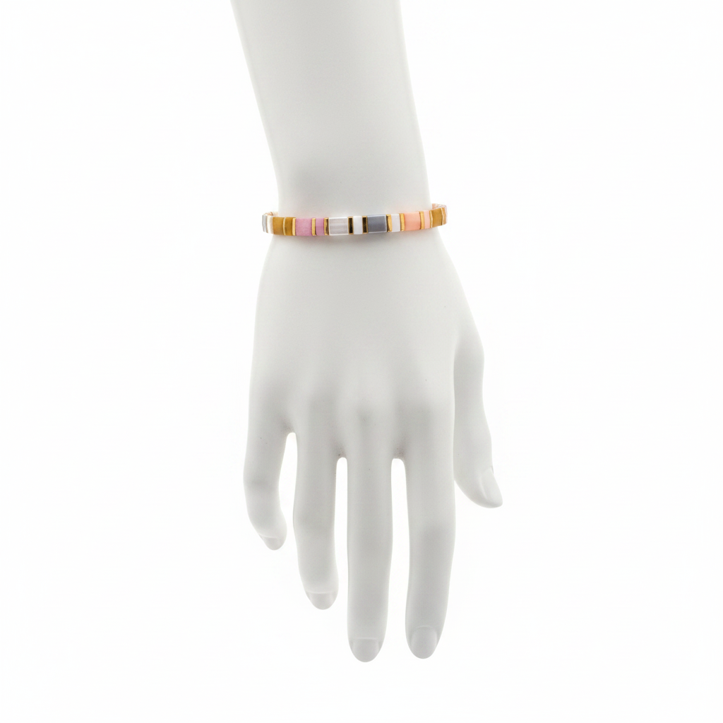 Bracelet Miyuki Tila Femme rose qualité