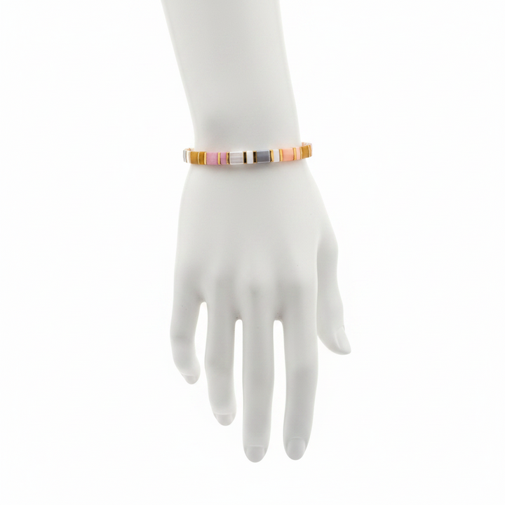 Bracelet Miyuki Tila Femme rose qualité