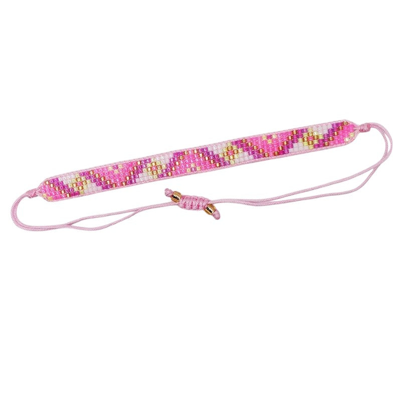 Bracelet Miyuki Tila Multicolore Tissé design