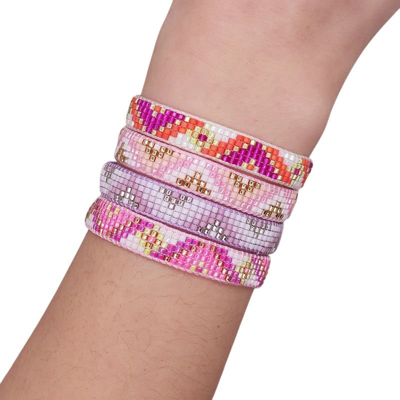 Bracelet Miyuki Tila Multicolore Tissé stylé