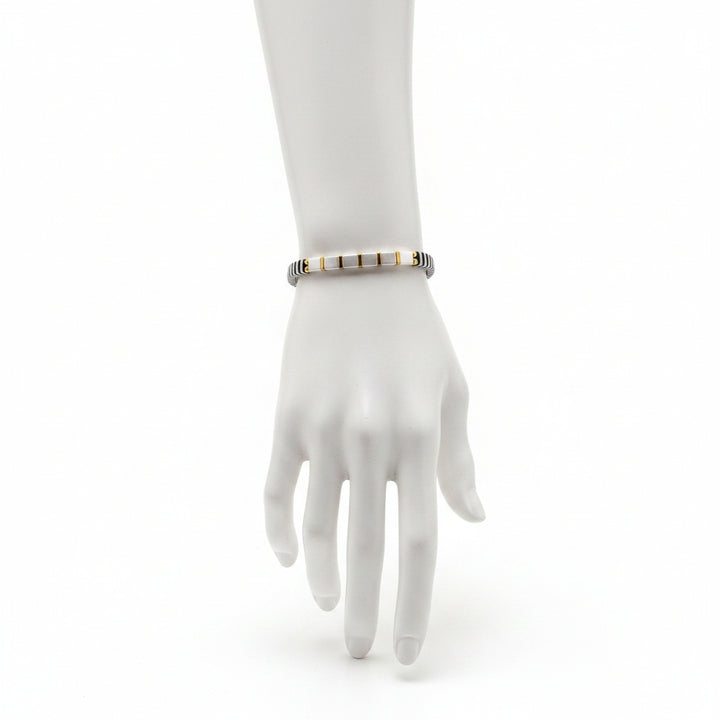 Bracelet Miyuki Tila Or Noir Blanc chic