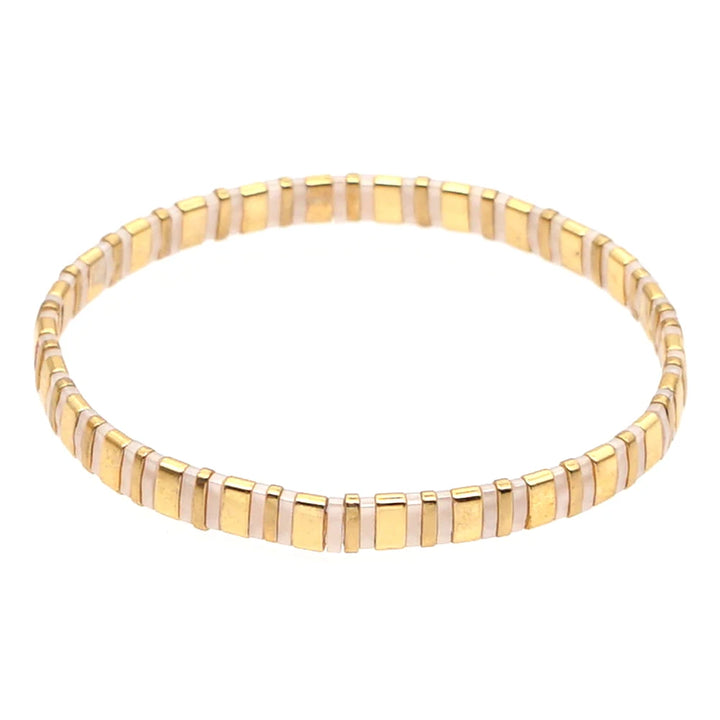 Bracelet Miyuki Tila Or elegant