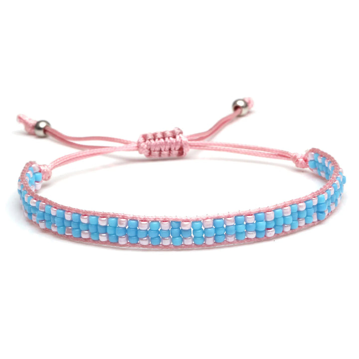 Bracelet Miyuki Tila Verre Tissé Camel unique