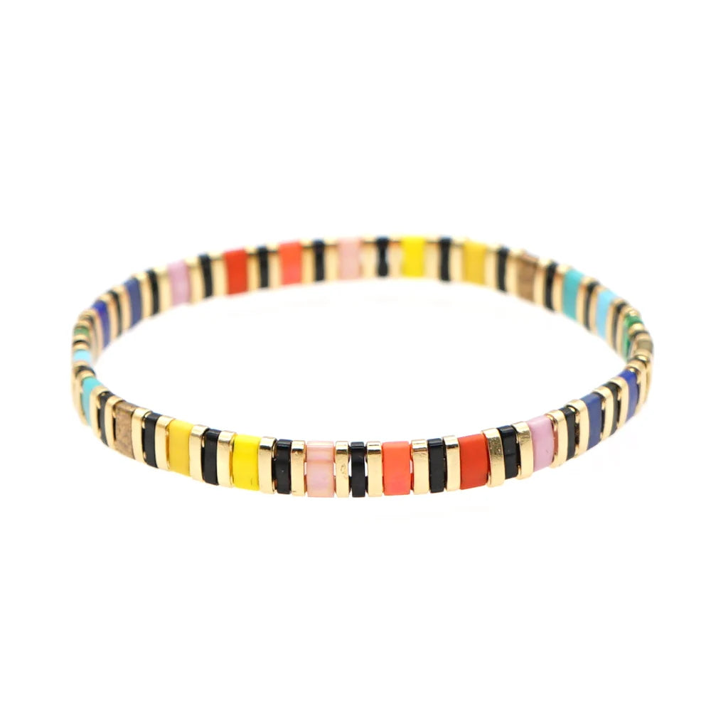 Bracelet Miyuki Tila arc en ciel tendance