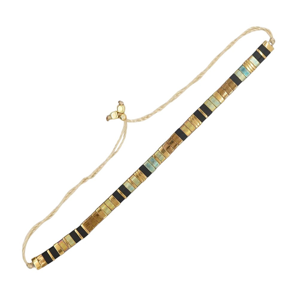 Bracelet Miyuki Tila doré