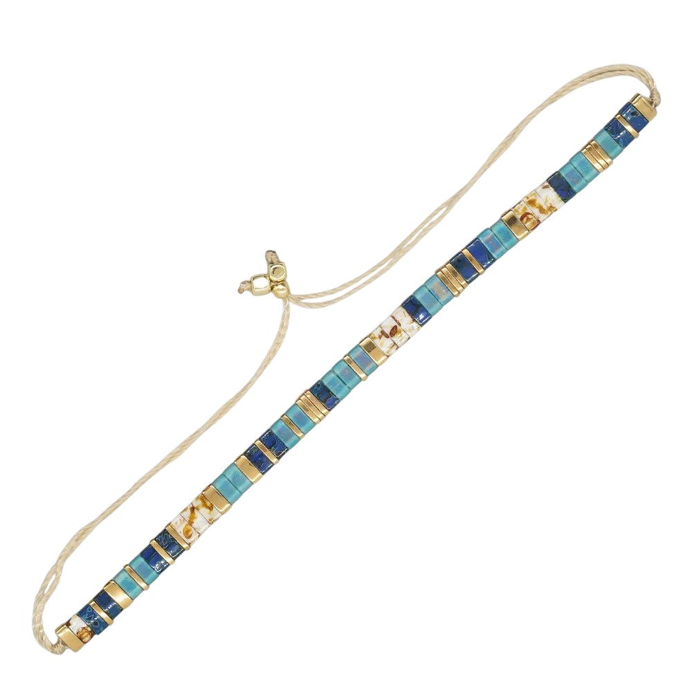 Bracelet Miyuki Tila Élégant bleu