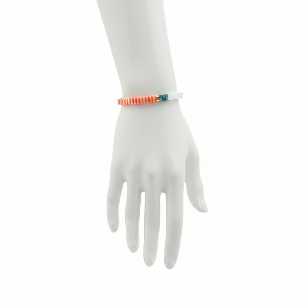 Bracelet Miyuki Tila émaillé Multicolore chic