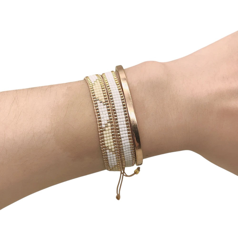 Bracelet Miyuki Tila tissés Pastel chic