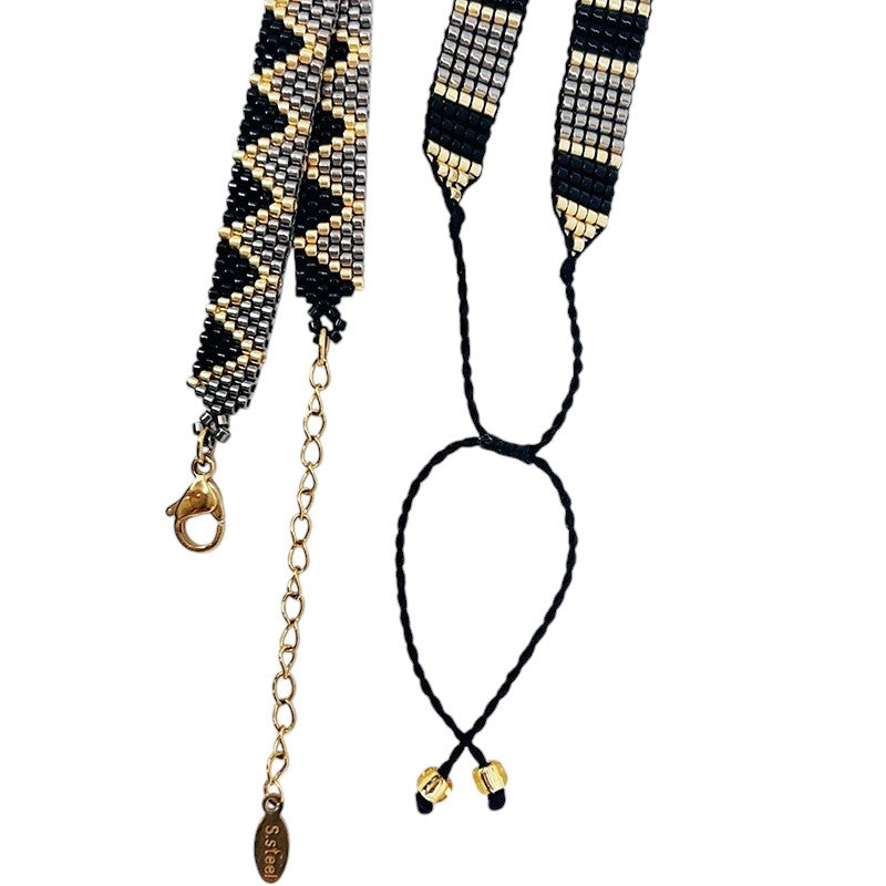 Bracelet Miyuki Tissé Dégradé en inox design