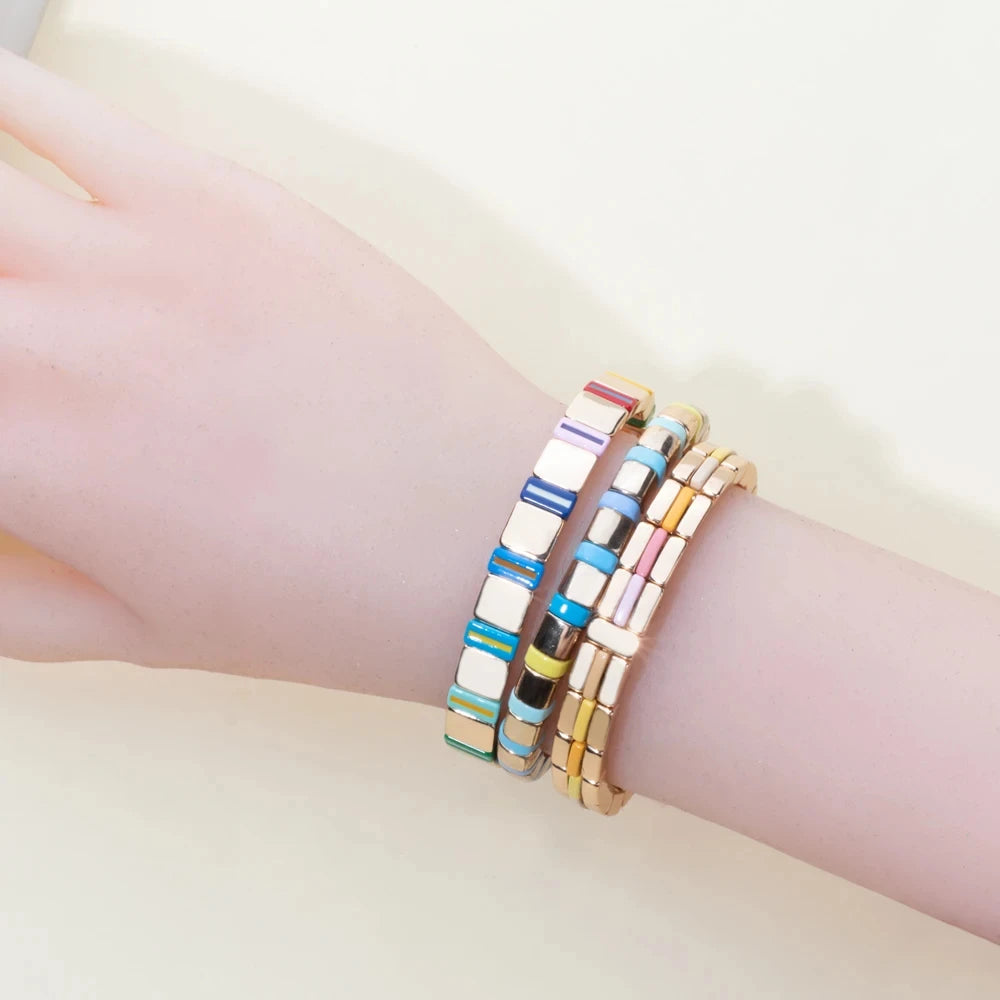 Bracelet Miyuki perles multiformes stylé