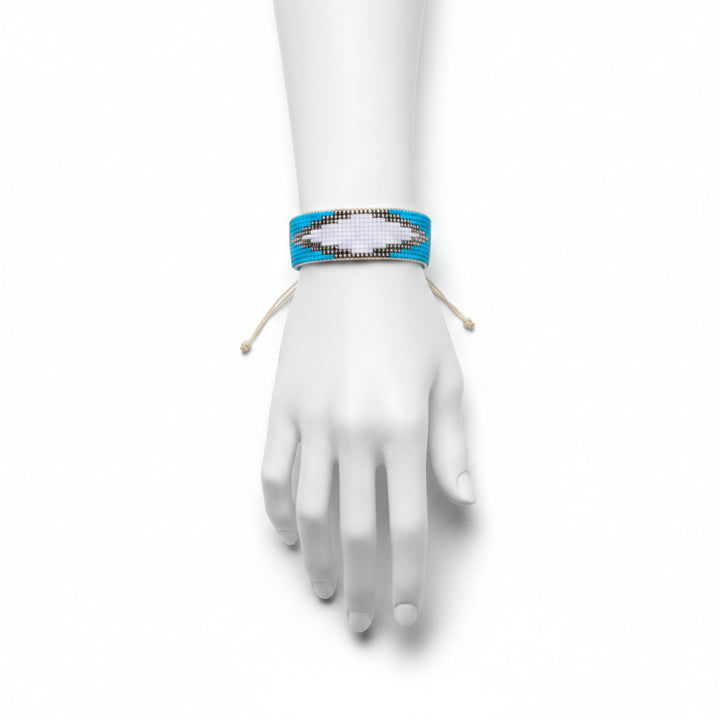 Bracelet Miyuki tissé mauvais Œil
