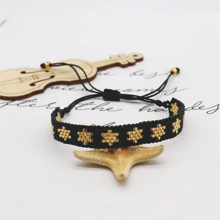 Bracelet Miyuki Étoile noir