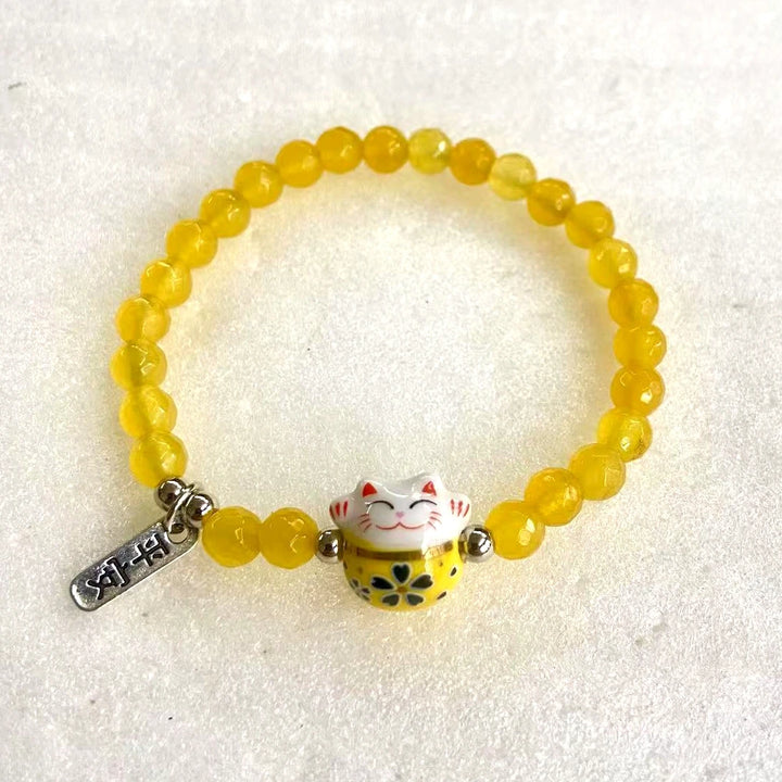 Bracelet en Perles Lucky Cat