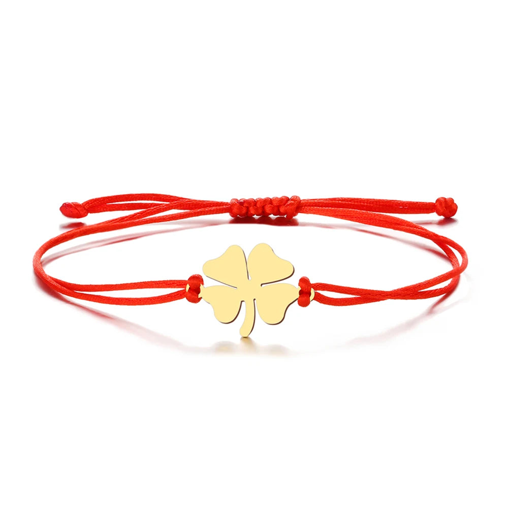 Bracelet japonais à breloque trèfle tendance