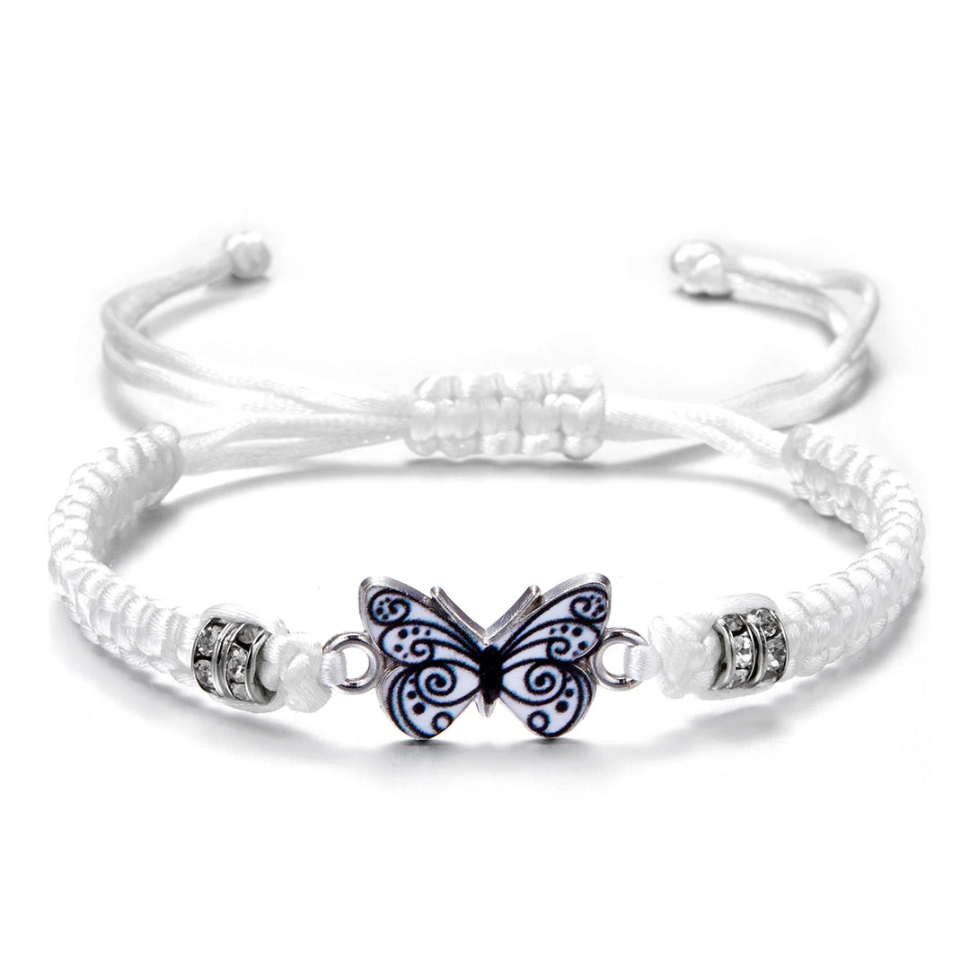 Bracelet japonais femme papillon blanc