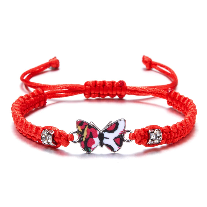 Bracelet japonais femme papillon rouge