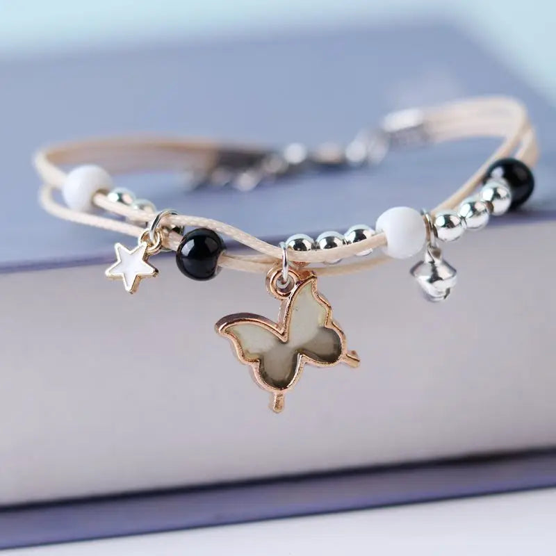 Bracelet japonais papillon coloré unique