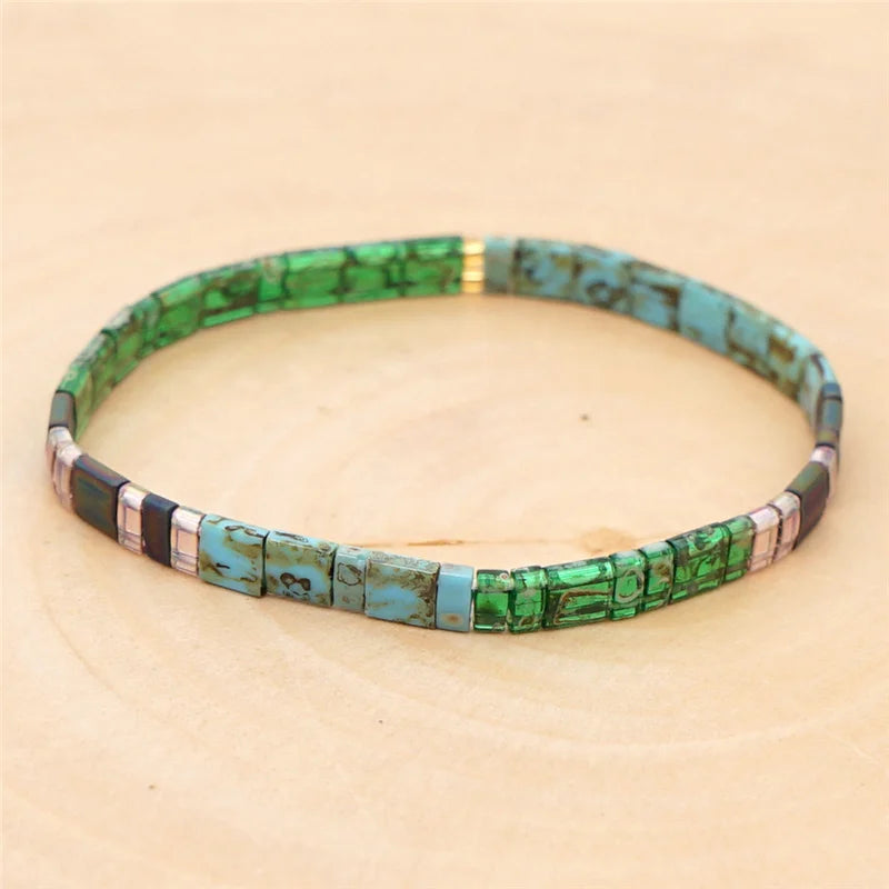 Bracelet miyuki tila vert
