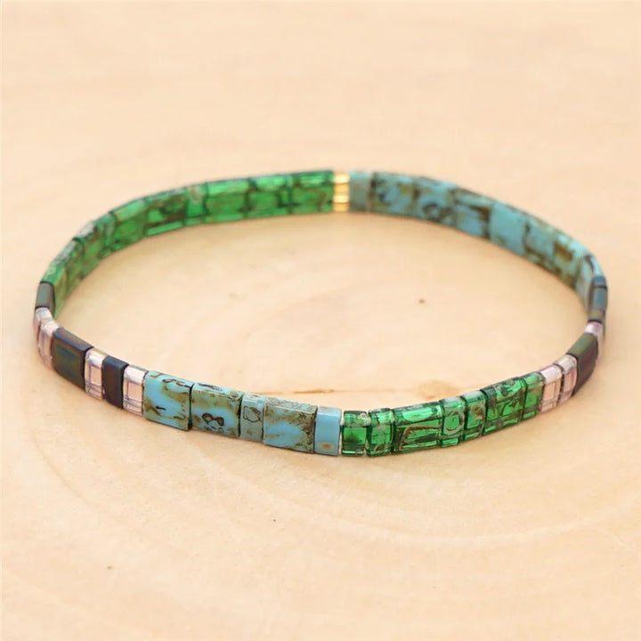 Bracelet miyuki tila vert