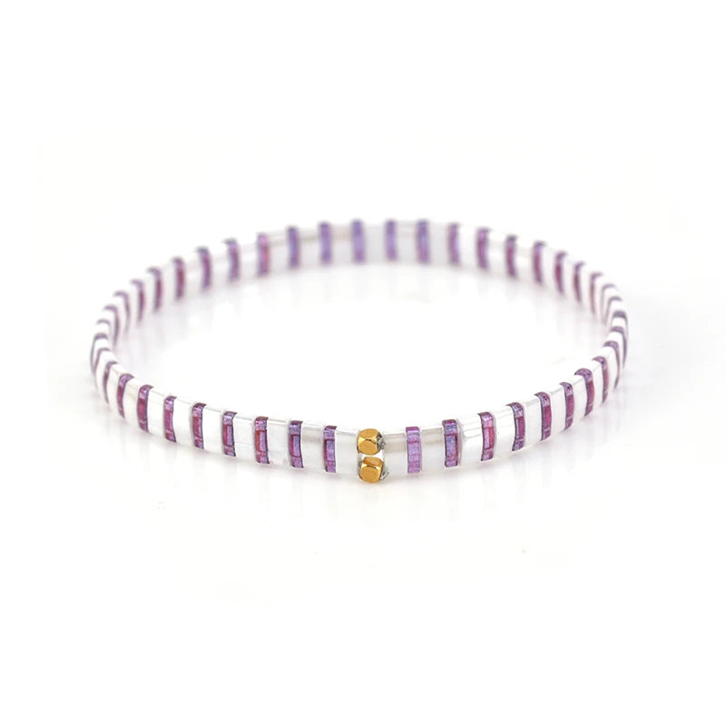 Bracelet miyuki tila violet