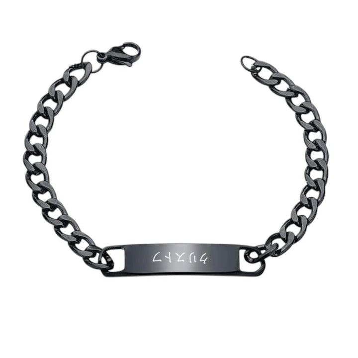 Bracelet personnalisé japonais en acier noir
