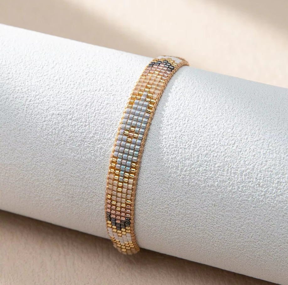 Bracelet tissé perles miyuki unique