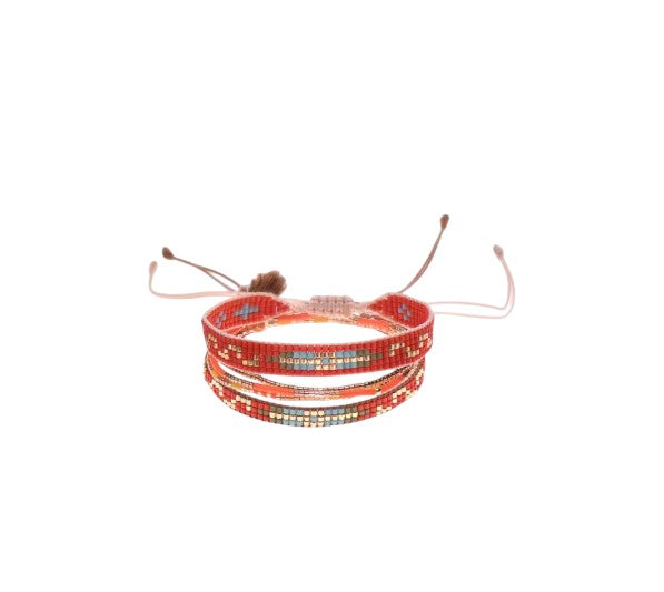 Rotes Miyuki-Armband