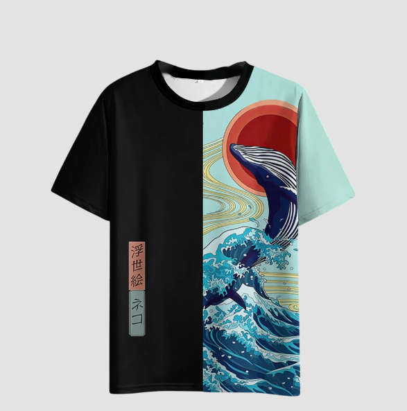 Japanisches Wal-T-Shirt