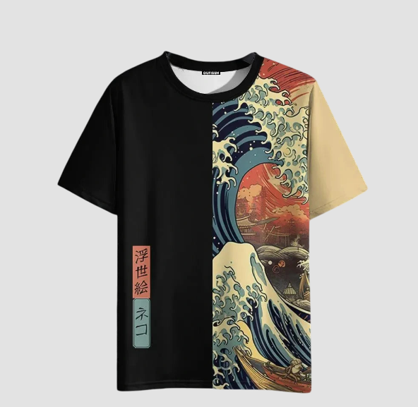 T-shirt Japonais Homme à la Mode
