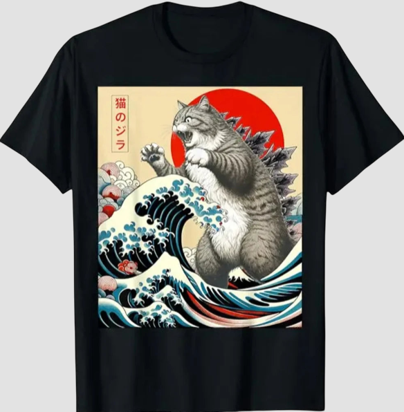 T-shirt Japonais Art Mixte noir