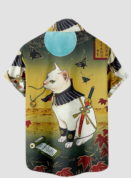 Chemise Japonaise Chat dos