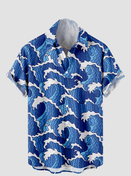 Japanisches Kanagawa-Wellen-Shirt