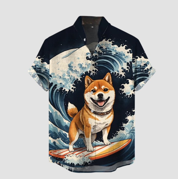 Chemise Japonaise Motif Chien