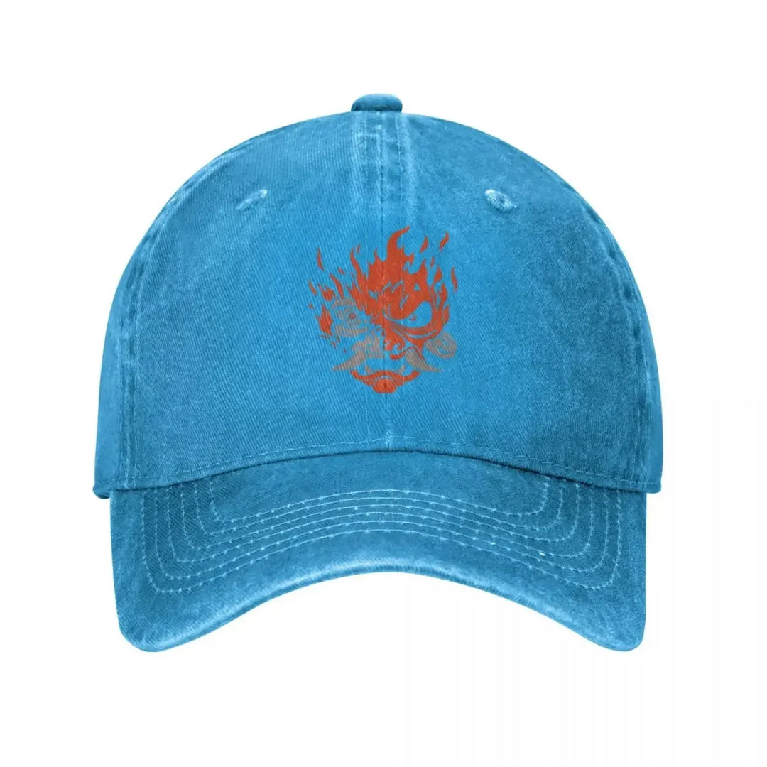 Casquette Japonais Samurai Bleu Ciel