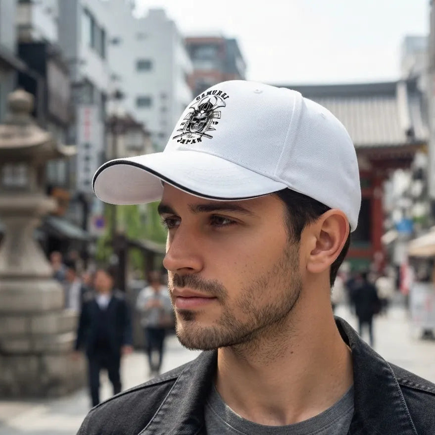 Casquette Japonaise Blanche Samouraï Unique